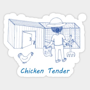 Chicken Tender - Blue Sticker